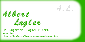 albert lagler business card